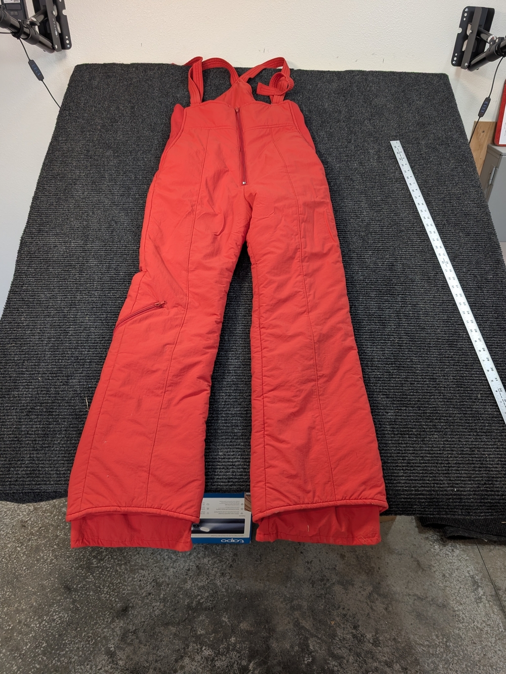 Vintage Herman's Red Insulated Ski Bib Overalls Pants Men's Medium